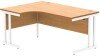 Gala Corner Desk with Double Upright Cantilever Frame - 1600mm x 1200mm - Norwegian Beech