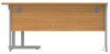 Gala Corner Desk with Double Upright Cantilever Frame - 1600mm x 1200mm - Norwegian Beech