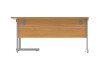 Gala Corner Desk With Single Upright Cantilever Frame - 1600mm x 1200mm - Norwegian Beech