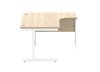 Gala Corner Desk With Single Upright Cantilever Frame - 1600mm x 1200mm - Canadian Oak