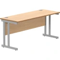 Gala Rectangular Desk with Twin Cantilever Legs - 1600mm x 600mm