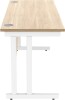 Gala Rectangular Desk with Twin Cantilever Legs - 1600mm x 600mm - Canadian Oak