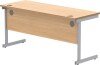 Gala Rectangular Desk with Single Cantilever Legs - 1600mm x 600mm - Norwegian Beech