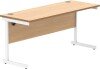 Gala Rectangular Desk with Single Cantilever Legs - 1600mm x 600mm - Norwegian Beech