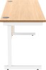 Gala Rectangular Desk with Single Cantilever Frame - 1600mm x 800mm - Norwegian Beech