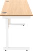 Gala Rectangular Desk with Single Cantilever Legs - 1600mm x 600mm - Norwegian Beech