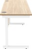 Gala Rectangular Desk with Single Cantilever Legs - 1600mm x 600mm - Canadian Oak