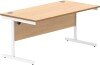 Gala Rectangular Desk with Single Cantilever Frame - 1600mm x 800mm - Norwegian Beech