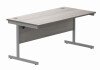 Gala Rectangular Desk with Single Cantilever Frame - 1600mm x 800mm - Alaskan Grey Oak