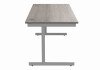 Gala Rectangular Desk with Single Cantilever Frame - 1600mm x 800mm - Alaskan Grey Oak