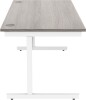 Gala Rectangular Desk with Single Cantilever Frame - 1600mm x 800mm - Alaskan Grey Oak