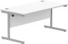 Gala Rectangular Desk with Single Cantilever Frame - 1600mm x 800mm - Arctic White
