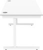 Gala Rectangular Desk with Single Cantilever Frame - 1600mm x 800mm - Arctic White