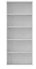 Gala Bookcase - 1980mm High - Arctic White