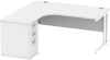 Gala Corner Desk - 1600mm x 1200mm & Desk High Pedestal - Arctic White