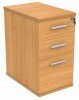 Gala Desk High Pedestal - 600mm Deep - Norwegian Beech