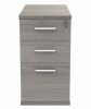 Gala Desk High Pedestal - 800mm Deep - Alaskan Grey Oak