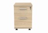 Gala Mobile Under Desk Pedestal - 2 Drawers - Canadian Oak