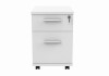 Gala Mobile Under Desk Pedestal - 2 Drawers - Arctic White