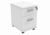 Gala Mobile Under Desk Pedestal - 2 Drawers - Arctic White