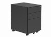 Gala Steel Mobile Under Desk Pedestal - 3 Drawers - Black