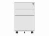 Gala Steel Mobile Under Desk Pedestal - 3 Drawers - White