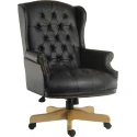 Teknik Large Noir Bonded Leather Executive Chair