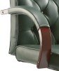Dynamic Chesterfield Bonded Leather Executive Chair with Arms - Green