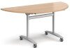 Dams Semi Circular Fliptop Meeting Table - 1600 x 800mm