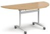 Dams Semi Circular Fliptop Meeting Table - 1600 x 800mm