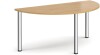 Dams Semi Circular Table with Radial Leg 1600 x 800mm - Oak