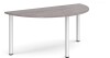 Dams Semi Circular Table with Radial Leg 1600 x 800mm - Grey Oak