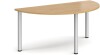 Dams Semi Circular Table with Radial Leg 1600 x 800mm - Oak