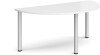 Dams Semi Circular Table with Radial Leg 1600 x 800mm - White