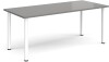 Dams Rectangular Table with Radial Leg 1800 x 800mm - Grey Oak