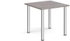 Dams Rectangular Table with Radial Leg 800 x 800mm - Grey Oak