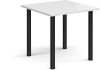 Dams Rectangular Table with Radial Leg 800 x 800mm - White