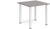 Dams Rectangular Table with Radial Leg 800 x 800mm - Grey Oak