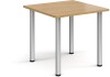 Dams Rectangular Table with Radial Leg 800 x 800mm - Oak