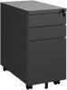 Dams Metal 3 Drawer Narrow Under Desk Steel Pedestal - Black