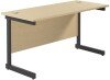 TC Single Upright Rectangular Desk with Single Cantilever Legs - 1200mm x 600mm - Maple (8-10 Week lead time)