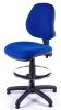 Chilli Medium Back Draughtsman Operator Chair with Adjustable Arms - Blue