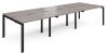 Dams Adapt Bench Desk Six Person Back To Back - 3600 x 1200mm - Grey Oak