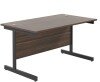 TC Single Upright Rectangular Desk with Single Cantilever Legs - 1200mm x 800mm - Dark Walnut (8-10 Week lead time)