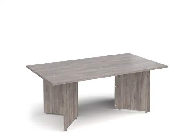 Dams Arrow Head Leg Rectangular Boardroom Table 1800 x 1000mm - Grey Oak