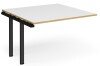 Dams Adapt Boardroom Table Add On Unit 1200 x 1200mm - White/Oak