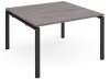 Dams Adapt Square Boardroom Table 1200 x 1200mm - Grey Oak