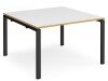 Dams Adapt Square Boardroom Table 1200 x 1200mm - White/Oak