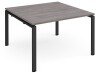 Dams Adapt Boardroom Table Starter Unit 1200 x 1200mm - Grey Oak