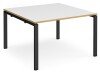 Dams Adapt Boardroom Table Starter Unit 1200 x 1200mm - White/Oak